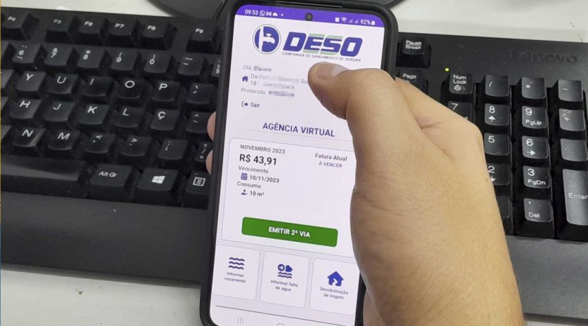 Serviços da Deso também estão disponíveis via WhatsApp e Agência Virtual da empresa