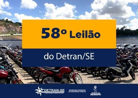 Detran/SE realiza 58º Leilão de Veículos nos dias 7 e 8 de junho
