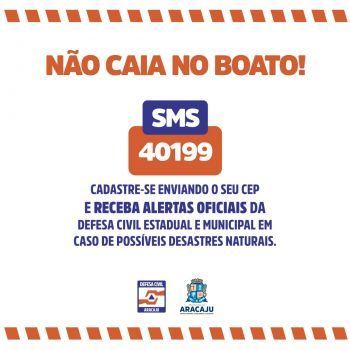 Serviço de alerta por SMS 40199 ultrapassa 18 mil cadastros em Aracaju