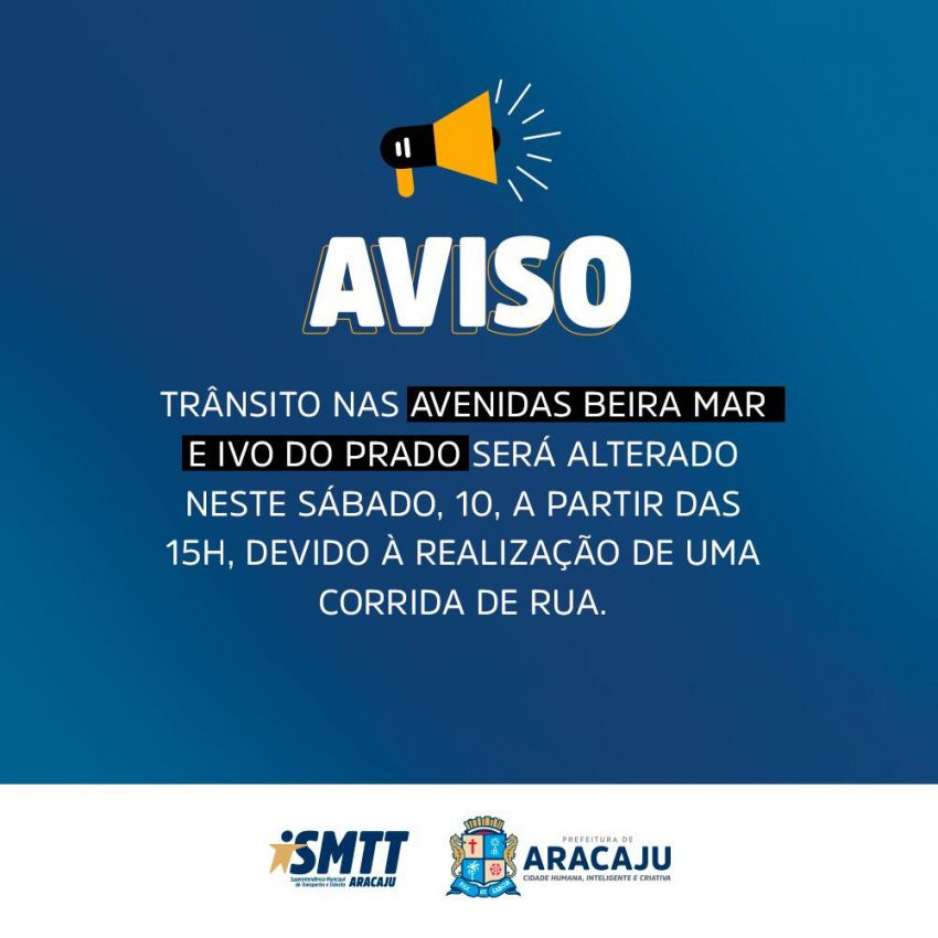 Corrida alterará trânsito nas avenidas Beira Mar e Ivo do Prado neste sábado, 10