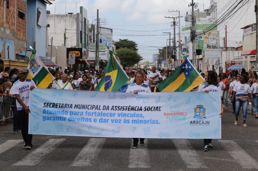 Desfile Cívico apresenta serviços ofertados pelas unidades da Assistência Social de Aracaju