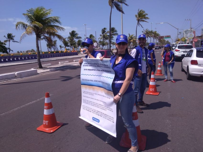 Prefeitura alerta população sobre os riscos do contato com o mar nas praias da capital