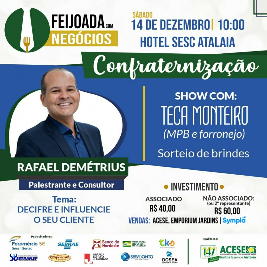 Almoço com Negócios encerra cronograma de atividades com palestras e música ao vivo