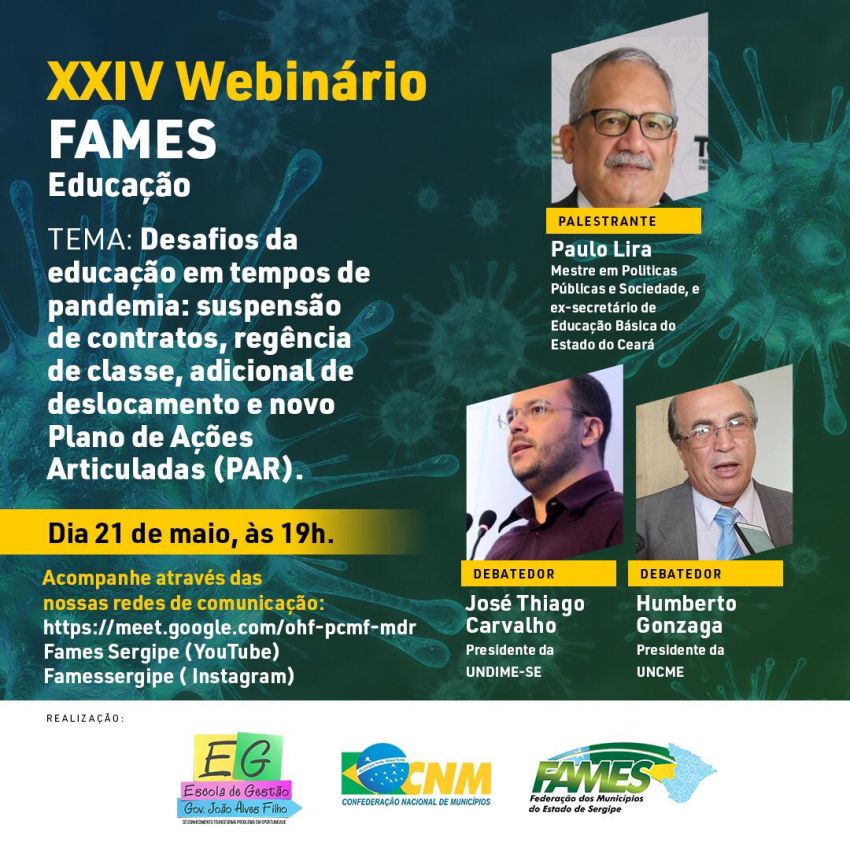 Federação dos Municípios debaterá os desafios da educação em tempos de pandemia