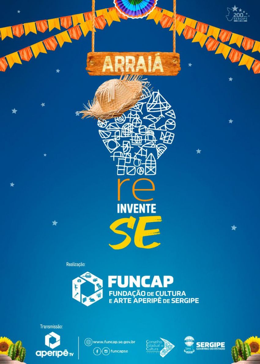 Arraiá ReinventeSE: Funcap anuncia programação na Aperipê Tv