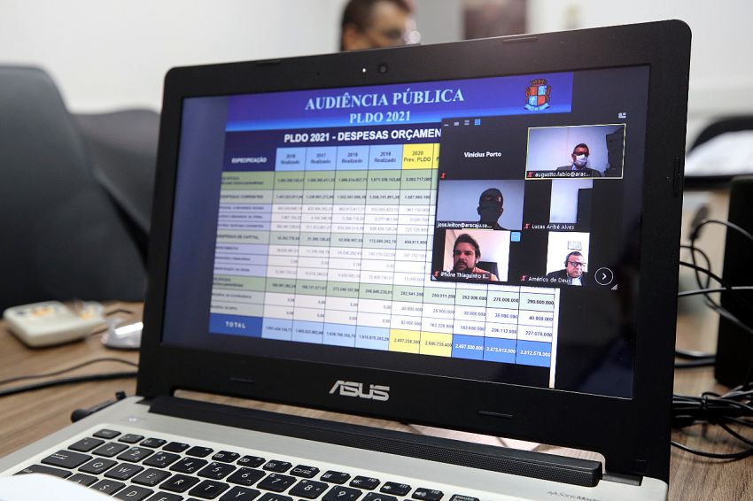 Prefeitura detalha diretrizes orçamentárias em audiência virtual da Câmara de Aracaju