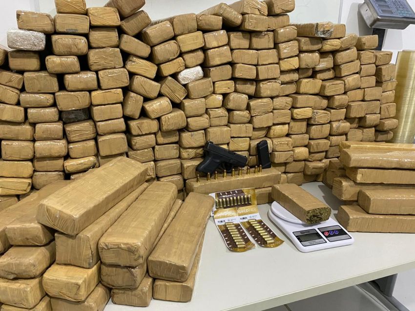 Operação conjunta entre Polícias Civil e Militar apreende 200kg de maconha e desativa rota interestadual de tráfico