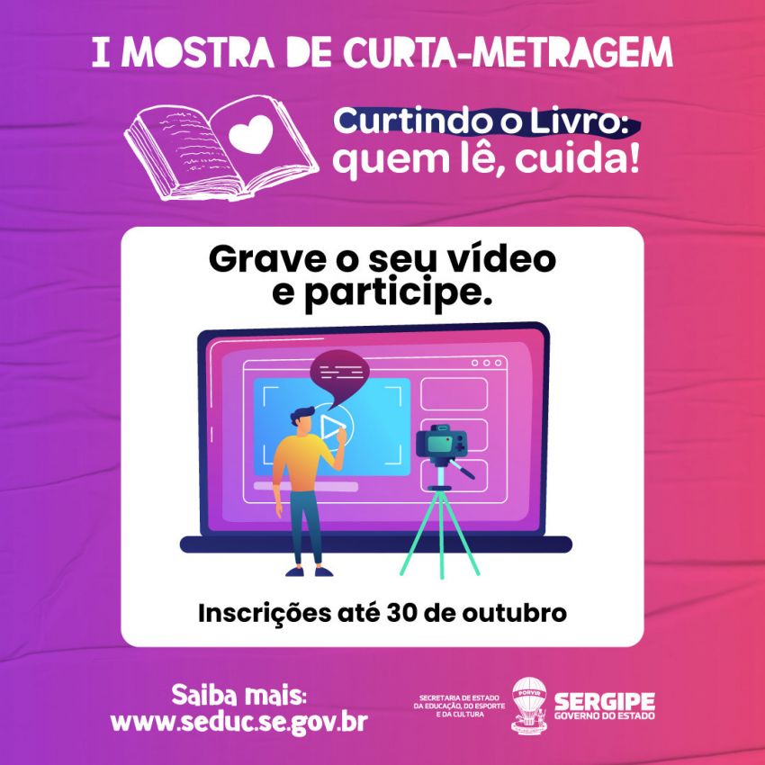 Educação abre inscrições para I Mostra de Curta-Metragem