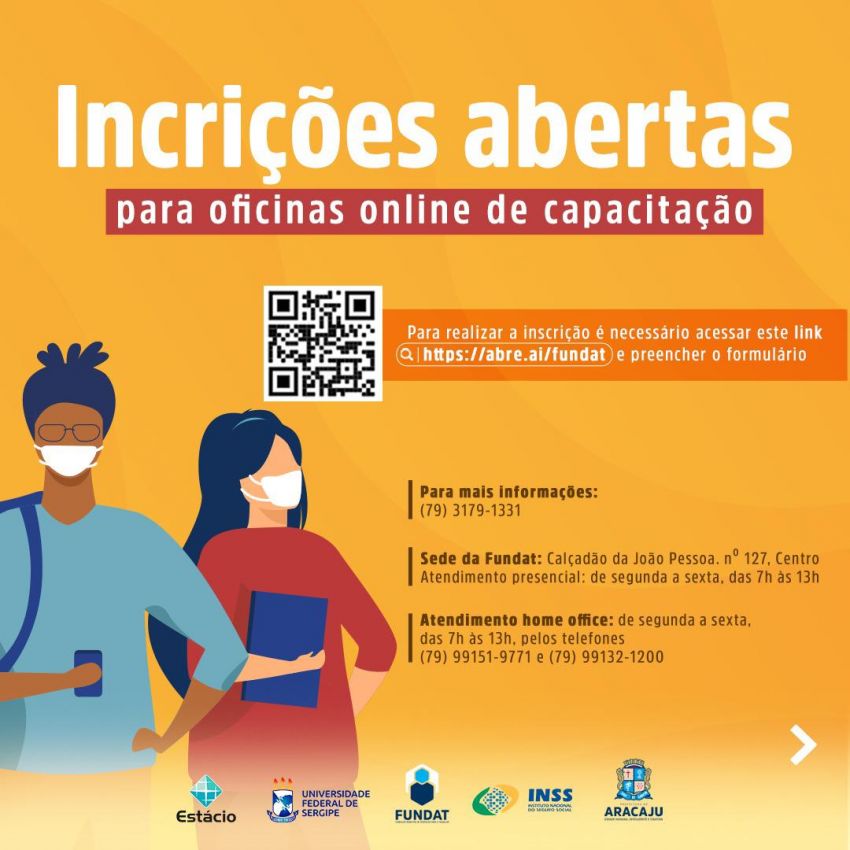 Prefeitura abre inscrições para quatro novas oficinas online da Fundat