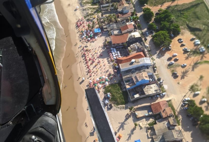 Grupamento Tático Aéreo apoia Força-Tarefa de combate à Covid-19 e faz sobrevoo nas cidades litorâneas e do interior