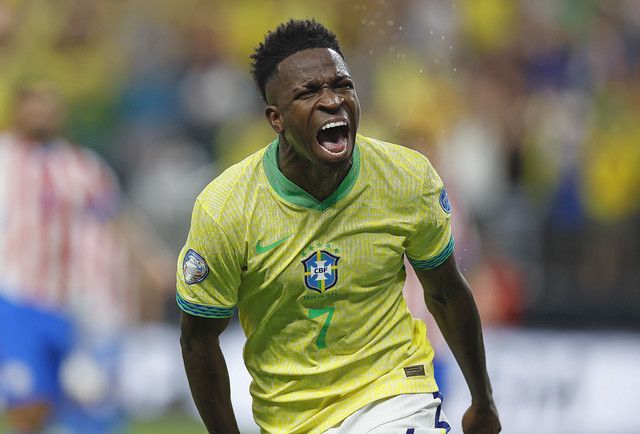 Vinicius Júnior brilha e Brasil derrota Paraguai na Copa América