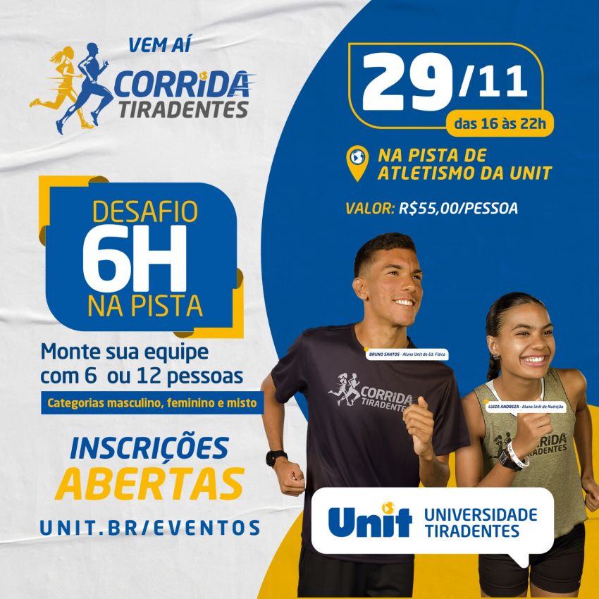 Desafio 6h na Pista: corrida em equipe deve agitar Complexo Esportivo da Unit
