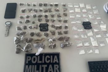 Polícia Militar prende suspeito por tráfico de drogas no Bairro Santa Maria
