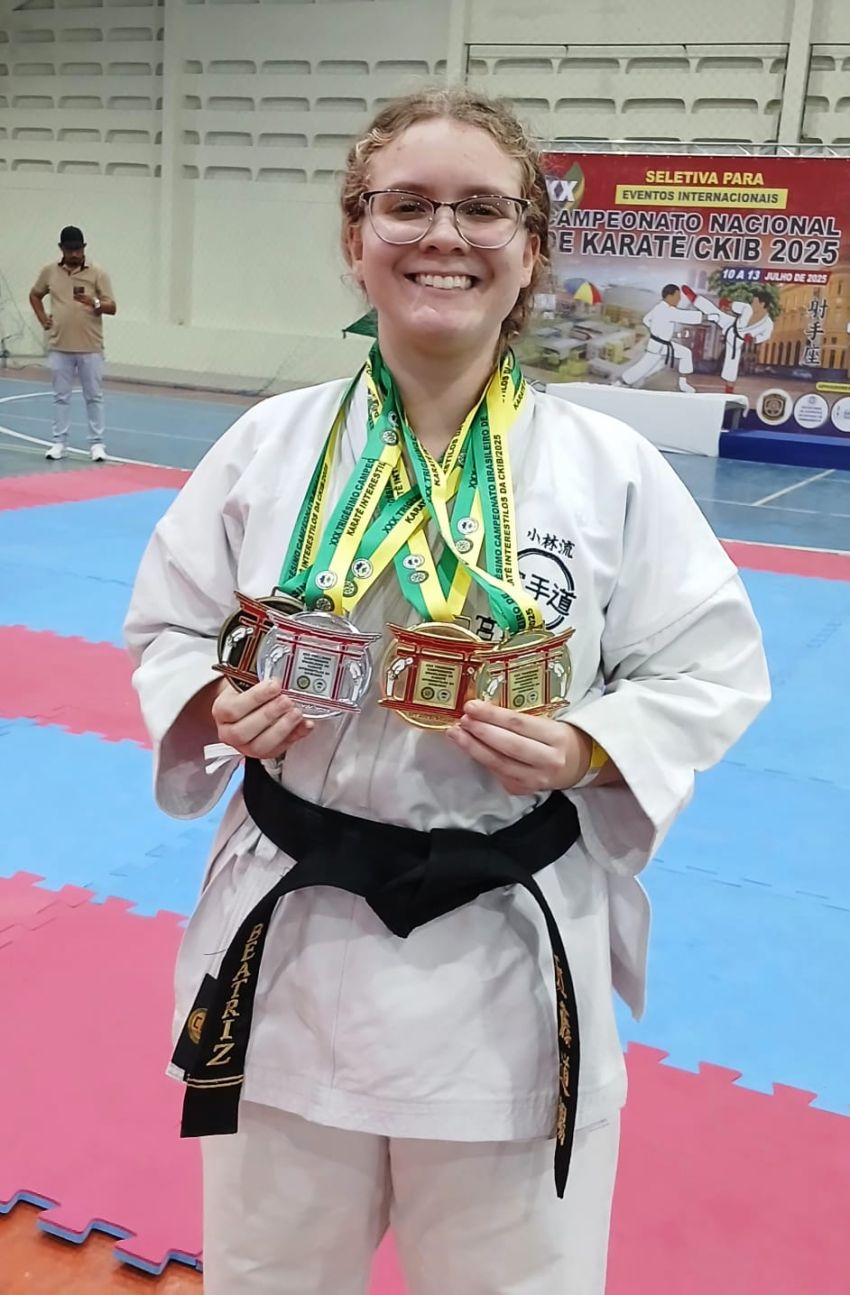 Sergipana conquista tricampeonato nacional de Karatê em 2025