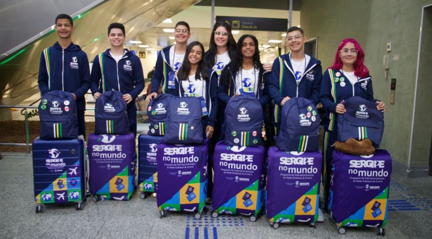 Segunda turma do 'Sergipe no Mundo' embarcou neste sábado para uma imersão cultural nos Estados Unidos e Canadá