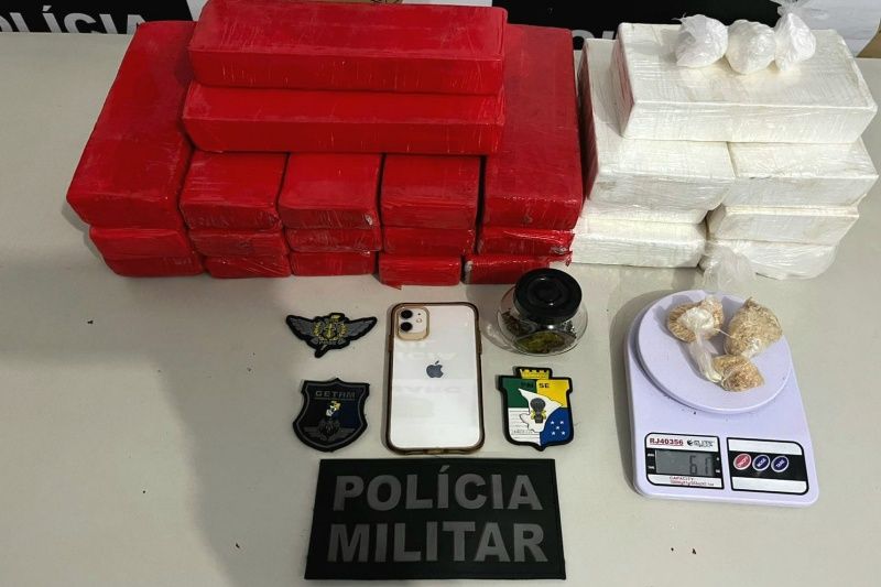 PMSE apreende mais de 19 kg de drogas durante patrulhamento em Nossa Senhora do Socorro