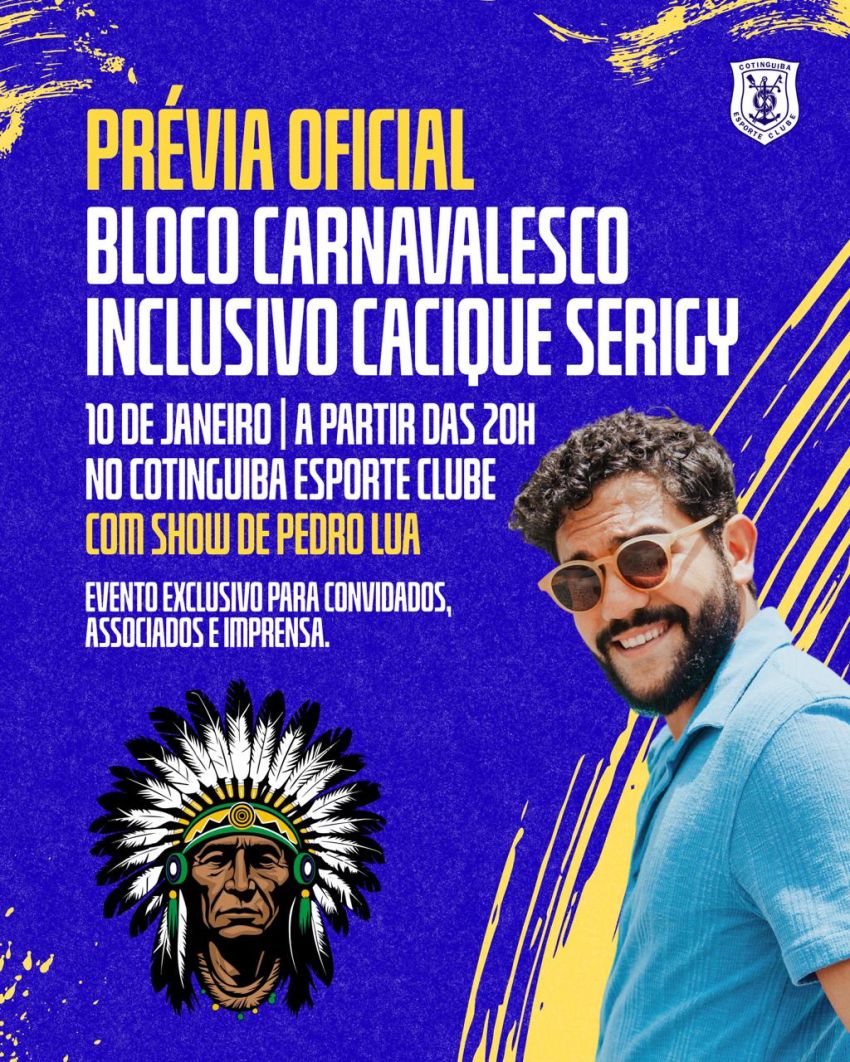 Prévia do Bloco Cacique Serigy Inclusivo acontece neste sábado (10)