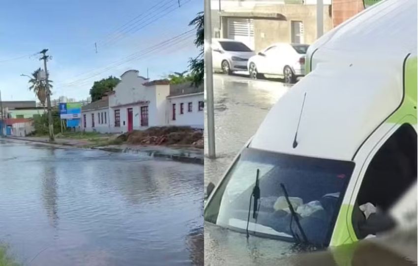 Vazamentos provocam alagamentos e transtornos em Aracaju
