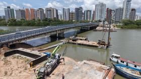 Obra de duplicação da ponte Godofredo Diniz avança para concretagem e atinge quase 60% da execução