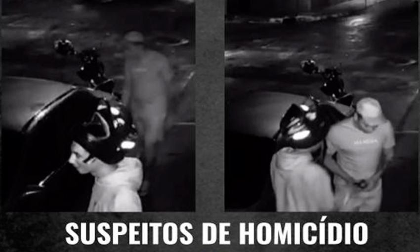 Polícia divulga imagens de suspeitos de homicídio no bairro Santos Dumont