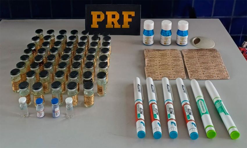 PRF apreende canetas emagrecedoras e anabolizantes na BR-101 em SE