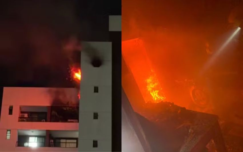 Apartamento pega fogo na Zona Sul de Aracaju