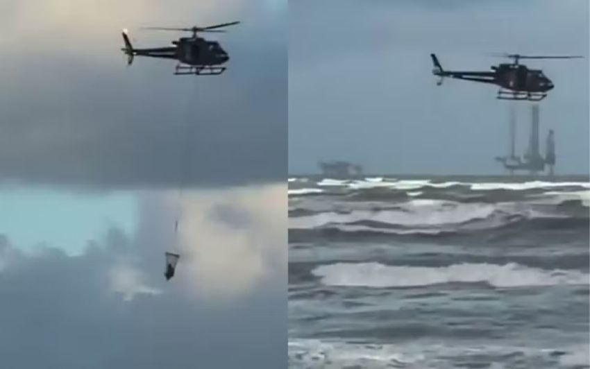 Homem é resgatado em alto-mar durante prática de kitesurf em Aracaju