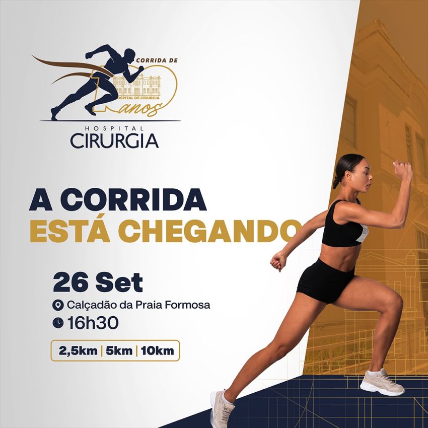 Hospital de Cirurgia realizará corrida em celebração aos 100 anos no dia 26 de setembro